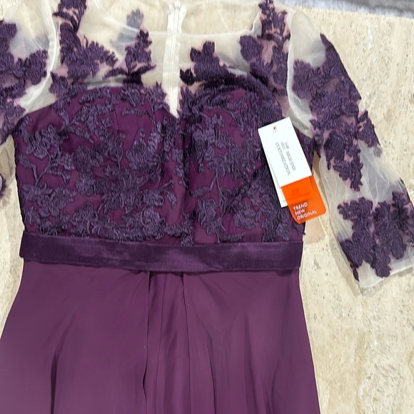 Chiffon Jumpsuits Mother of The Bride Pant Suits Lace Appliques 3/4 NWT Size 4 - Picture 7 of 10